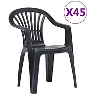 Stackable Garden Chairs 45 pcs Plastic Anthracite 48820 - Garden Chair