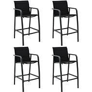 Garden Bar Stools 4 pcs Grey Textile 48119 - Garden Chair