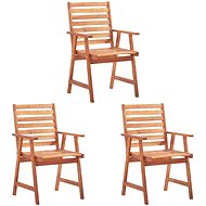 Garden dining chairs 3 pcs solid acacia wood 46313 - Garden Chair