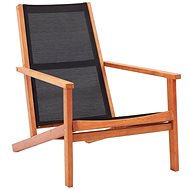 Garden Chairs Black Solid Eucalyptus and Textile 48699 - Garden Armchair