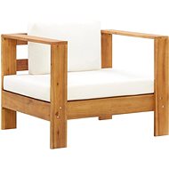 Garden Chair with Creamy Solid Acacia Wood 47272 - Garden Armchair