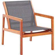 Garden Chair Grey Solid Eucalyptus and Textile 48697 - Garden Armchair
