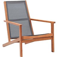 Garden Chair Grey Solid Eucalyptus and Textile 48695 - Garden Armchair