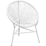 Garden String Chair MOON Polyrattan White 42072 - Garden Armchair