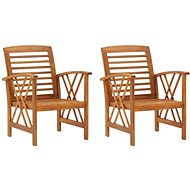 Garden chairs 2 pcs solid acacia wood 310266 - Garden Armchair