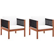 Garden chairs 2 pcs solid acacia wood 46342 - Garden Chair