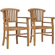 Garden Chairs 2 pcs Solid Teak Wood 49432 - Garden Chair