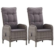 Garden Chairs 2 pcs Polyratan Grey 46219 - Garden Chair