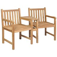 Garden chairs 2 pcs with a hole for a parasol solid teak 43251 - Garden Chair
