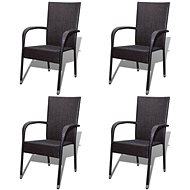 Garden Chairs 4 pcs Polyrattan Brown 274351 - Garden Chair