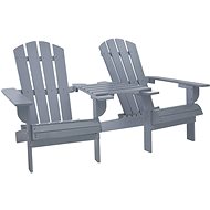 Garden Chair Adirondack Solid Fir Wood Grey 310068 - Garden Chair