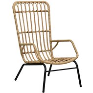 Garden chair polyratan light brown 48580 - Garden Chair
