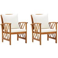 Garden Chairs with Cushions 2 pcs Solid Acacia Wood 310267 - Garden Chair