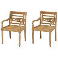 Batavia Chair 2 pcs Solid Teak 43051 - Garden Chair