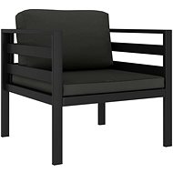 Armchair with aluminum anthracite cushions 49241 - Garden Armchair
