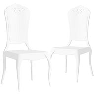 Dining chair 2 pcs white polycarbonate - Dining Chair