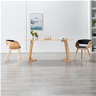 Dining chairs 2 pcs black bent wood and artificial leather - Dining Chair