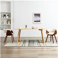 Dining Chairs 2 pcs Cream Bentwood and Artificial Leather - Dining Chair