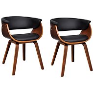 Dining chairs 2 pcs bent wood and artificial leather - Dining Chair