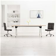 Dining chairs 2 pcs dark gray textile - Dining Chair