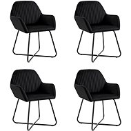 Dining Chairs 4 pcs Black Velvet - Dining Chair