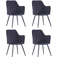 Dining chairs 4 pcs black velvet - Dining Chair