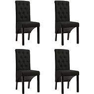 Dining chairs 4 pcs black textile - Dining Chair