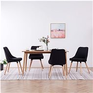 Dining chairs 4 pcs black textile - Dining Chair