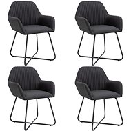 Dining Chairs 4 pcs Black Textile - Dining Chair