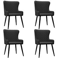Jedálenské stoličky 4 ks čierne textil - Jedálenská stolička