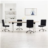 Dining chairs 4 pcs black textile - Dining Chair