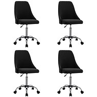 Dining chairs 4 pcs black textile - Dining Chair