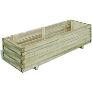 SHUMEE Raised flower bed 120 x 40 x 30 cm rectangular wood - Raised Garden Bed