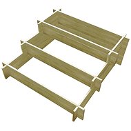 SHUMEE 3-stage Box 90 x 90 x 35cm Impregnated Wood - Flower Box