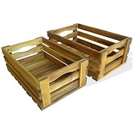 SHUMEE Garden flowerpot, 2 pcs, solid acacia - Raised Garden Bed