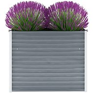 SHUMEE Raised flower bed galvanized steel 100 x 40 x 77 cm gray - Raised Garden Bed