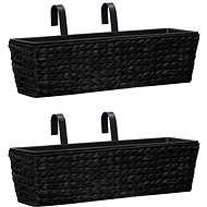 SHUMEE Garden Boxes 2 pcs Water Hyacinth Black - Flower Box