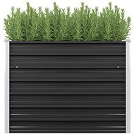 SHUMEE Raised flower bed anthracite 100 x 40 x 77 cm galvanized steel - Raised Garden Bed