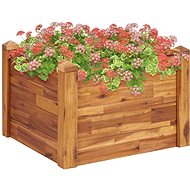 SHUMEE Garden raised flower bed 60 x 60 x 44 cm solid acacia wood - Raised Garden Bed