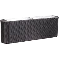 SHUMEE Garden raised bed 120 x 24 x 40 cm polyratan black - Raised Garden Bed