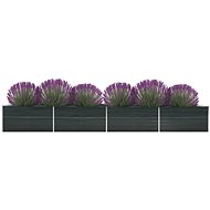 SHUMEE Raised flower bed galvanized steel 600 x 80 x 45 cm anthracite - Raised Garden Bed