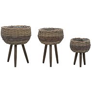 SHUMEE Flowerpot 3 pcs Wicker with PE Lining - Flower Pot