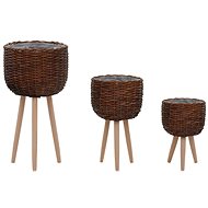 SHUMEE Flowerpot 3 pcs Wicker with PE Lining - Flower Pot
