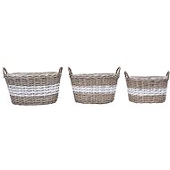 SHUMEE Raised flower bed 3 pcs wicker with PE lining - Raised Garden Bed