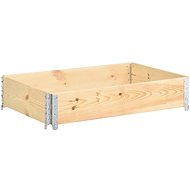 SHUMEE Raised flower bed 50 x 100 cm solid pine wood - Raised Garden Bed