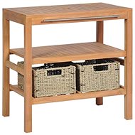 Cabinet under the sink with 2 baskets solid teak 74 x 45 x 75 cm - Bathroom Cabinet