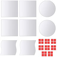 Mirror Tiles, 8 pcs, Various Shapes, Glass - Mirror