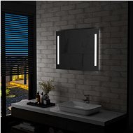 Bathroom Wall Mirror with LED Lighting 80 x 60cm - Mirror