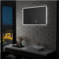 Bathroom LED Mirror Touch Sensor Time Display 100x60cm - Mirror