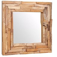 Decorative Teak Mirror 60 x 60cm Square - Mirror